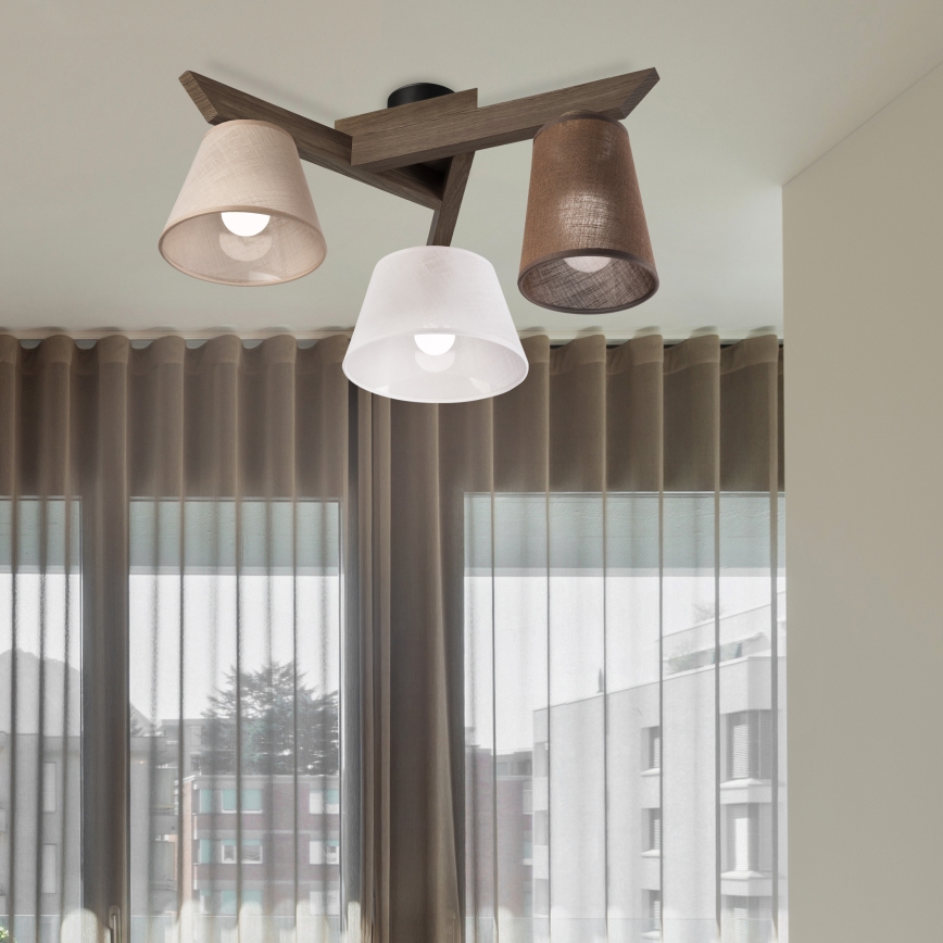 Brilagi - Lampadario a plafone ANTHONY 3xE14/40W/230V quercia