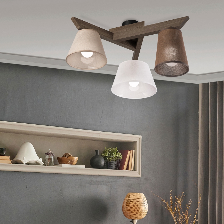 Brilagi - Lampadario a plafone ANTHONY 3xE14/40W/230V quercia