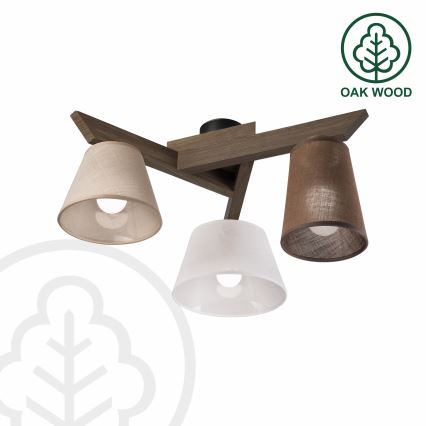 Brilagi - Lampadario a plafone ANTHONY 3xE14/40W/230V quercia