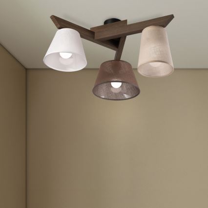 Brilagi - Lampadario a plafone ANTHONY 3xE14/40W/230V quercia