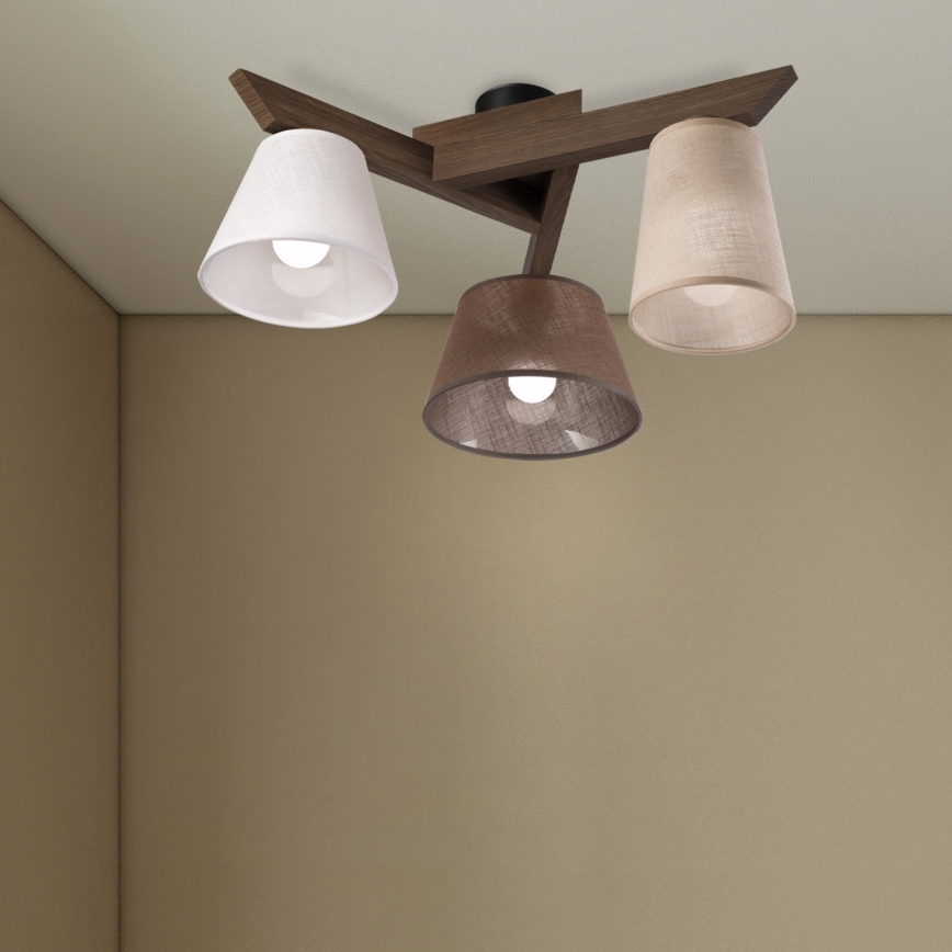 Brilagi - Lampadario a plafone ANTHONY 3xE14/40W/230V quercia