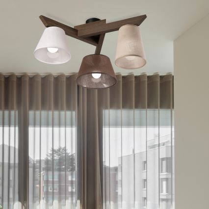 Brilagi - Lampadario a plafone ANTHONY 3xE14/40W/230V quercia