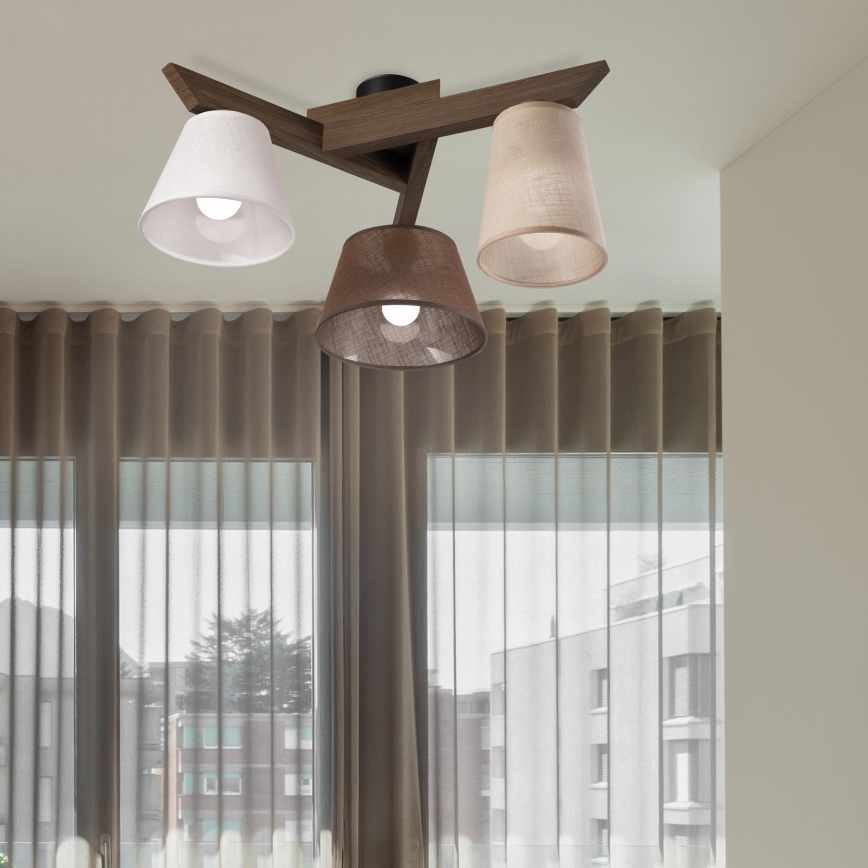 Brilagi - Lampadario a plafone ANTHONY 3xE14/40W/230V quercia