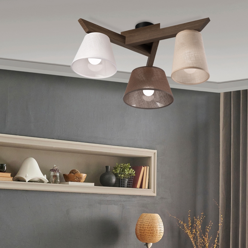 Brilagi - Lampadario a plafone ANTHONY 3xE14/40W/230V quercia