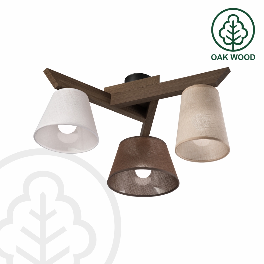 Brilagi - Lampadario a plafone ANTHONY 3xE14/40W/230V quercia