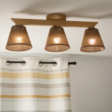 Brilagi - Lampadario a plafone ANTHONY 3xE14/40W/230V quercia/marrone
