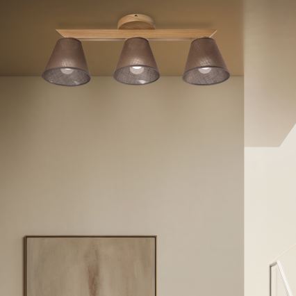 Brilagi - Lampadario a plafone ANTHONY 3xE14/40W/230V quercia/marrone