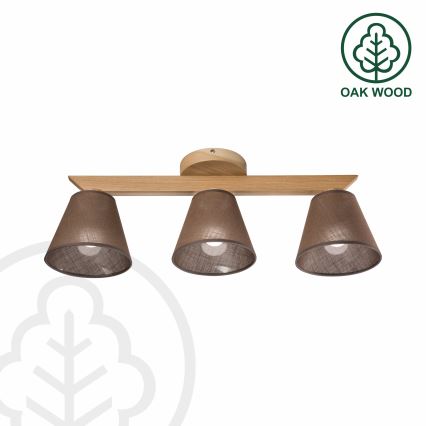 Brilagi - Lampadario a plafone ANTHONY 3xE14/40W/230V quercia/marrone