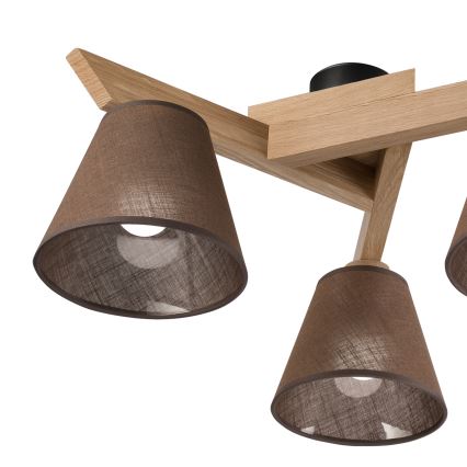Brilagi - Lampadario a plafone ANTHONY 3xE14/40W/230V quercia/marrone