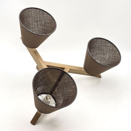 Brilagi - Lampadario a plafone ANTHONY 3xE14/40W/230V quercia/marrone