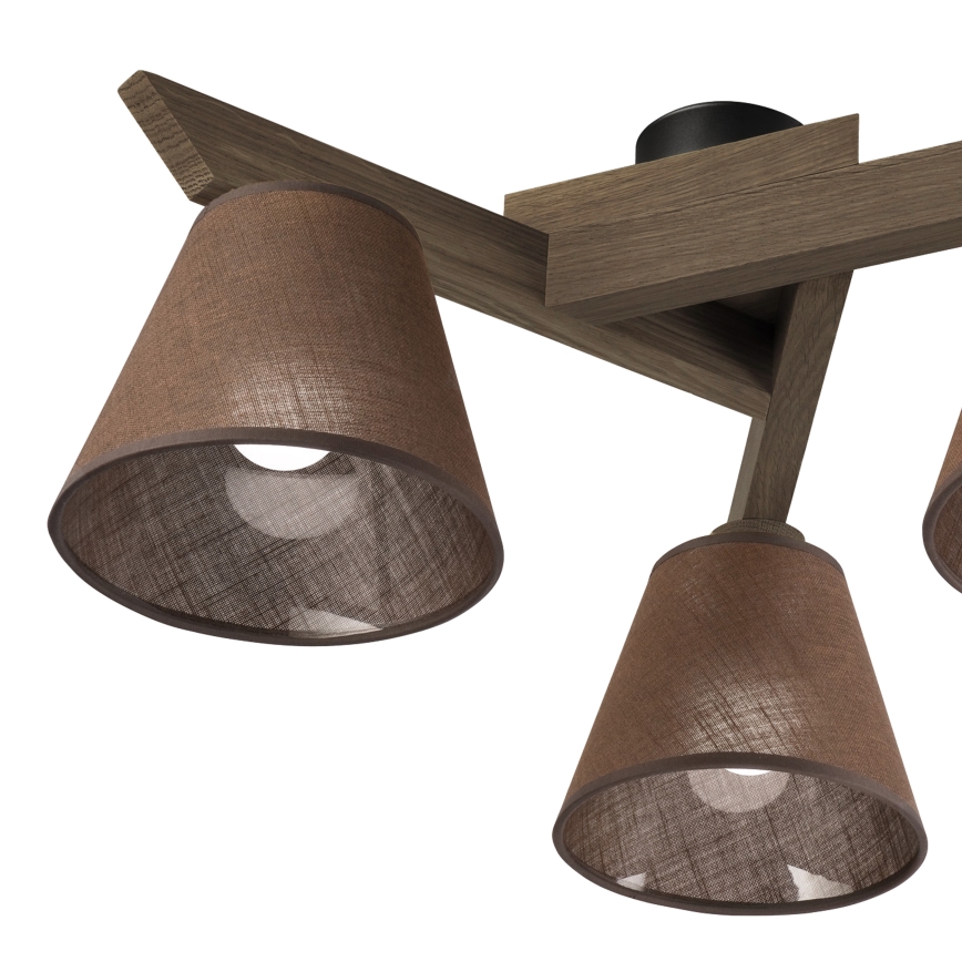 Brilagi - Lampadario a plafone ANTHONY 3xE14/40W/230V quercia/marrone