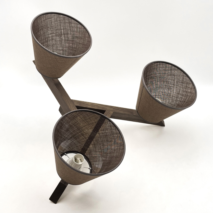 Brilagi - Lampadario a plafone ANTHONY 3xE14/40W/230V quercia/marrone