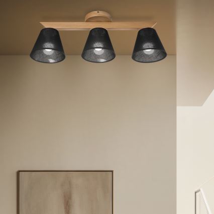 Brilagi - Lampadario a plafone ANTHONY 3xE14/40W/230V quercia/nero