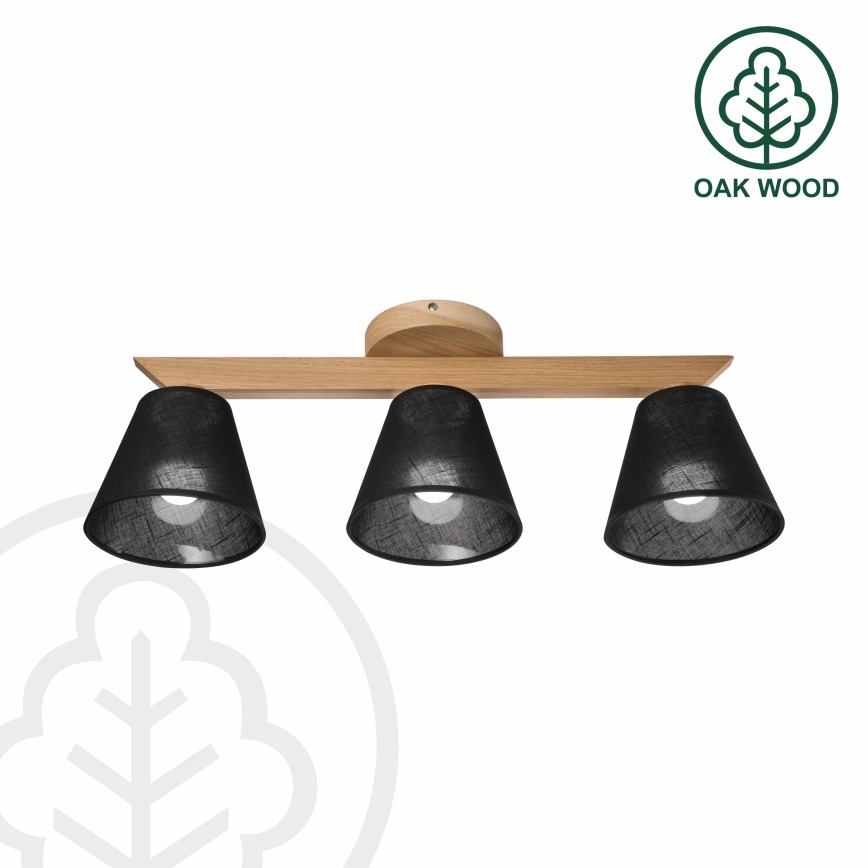 Brilagi - Lampadario a plafone ANTHONY 3xE14/40W/230V quercia/nero
