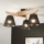 Brilagi - Lampadario a plafone ANTHONY 3xE14/40W/230V quercia/nero