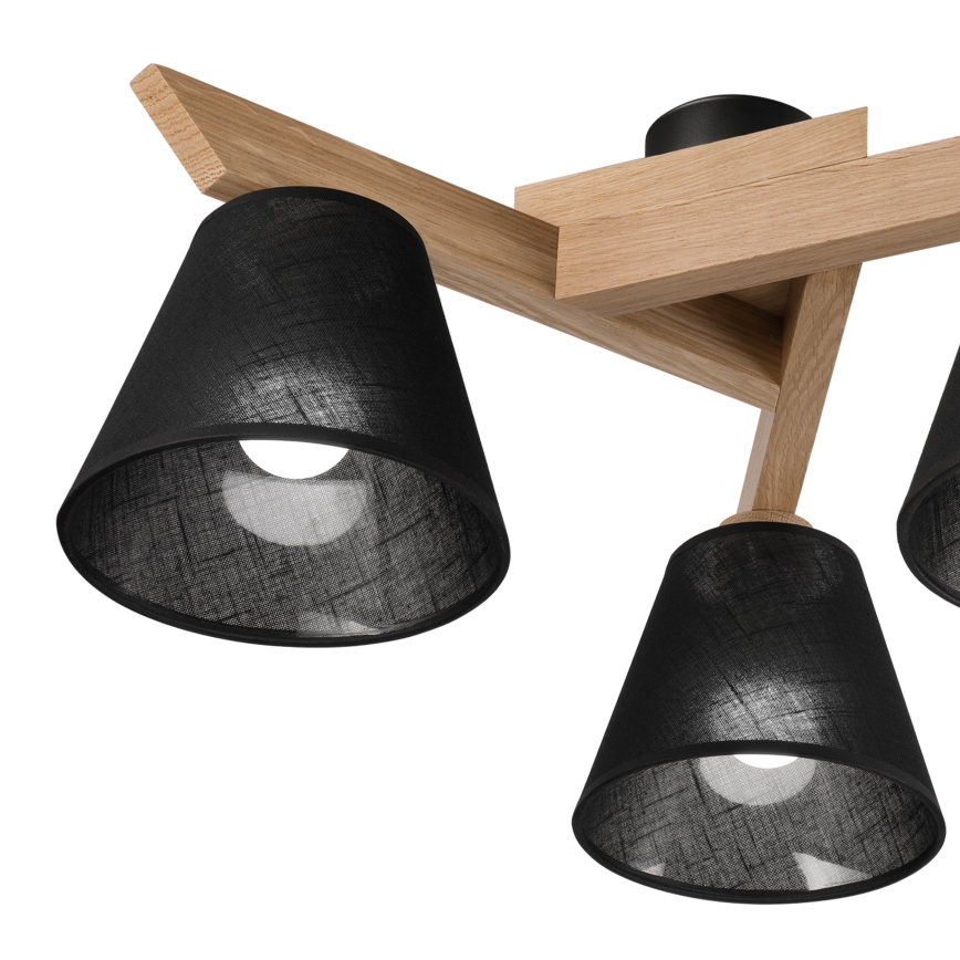 Brilagi - Lampadario a plafone ANTHONY 3xE14/40W/230V quercia/nero
