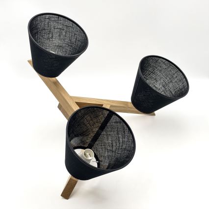 Brilagi - Lampadario a plafone ANTHONY 3xE14/40W/230V quercia/nero