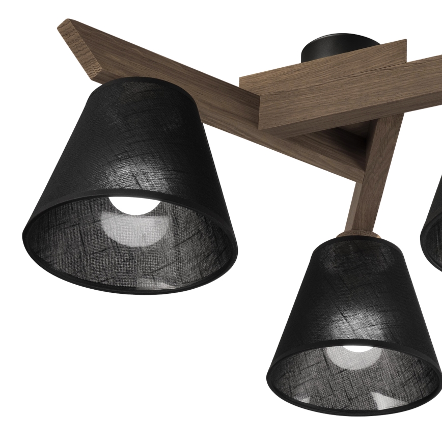 Brilagi - Lampadario a plafone ANTHONY 3xE14/40W/230V quercia/nero