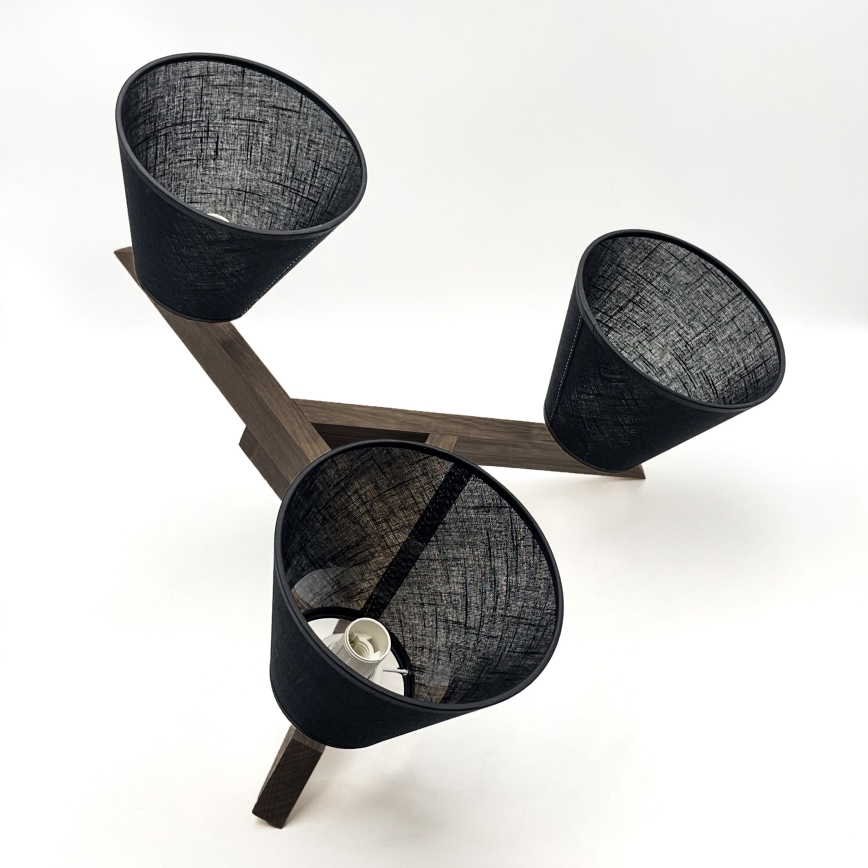 Brilagi - Lampadario a plafone ANTHONY 3xE14/40W/230V quercia/nero