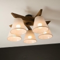 Brilagi - Lampadario a plafone ANTHONY 5xE14/40W/230V quercia/beige