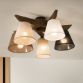 Brilagi - Lampadario a plafone ANTHONY 5xE14/40W/230V quercia
