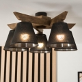 Brilagi - Lampadario a plafone ANTHONY 5xE14/40W/230V quercia/nero