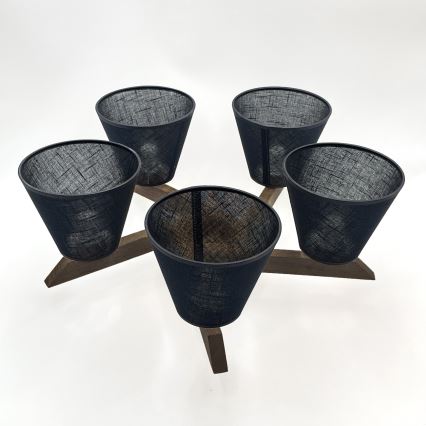 Brilagi - Lampadario a plafone ANTHONY 5xE14/40W/230V quercia/nero