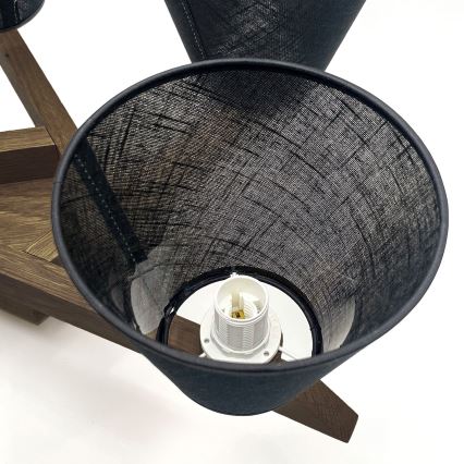 Brilagi - Lampadario a plafone ANTHONY 5xE14/40W/230V quercia/nero