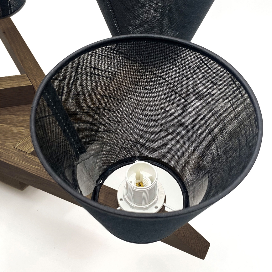 Brilagi - Lampadario a plafone ANTHONY 5xE14/40W/230V quercia/nero