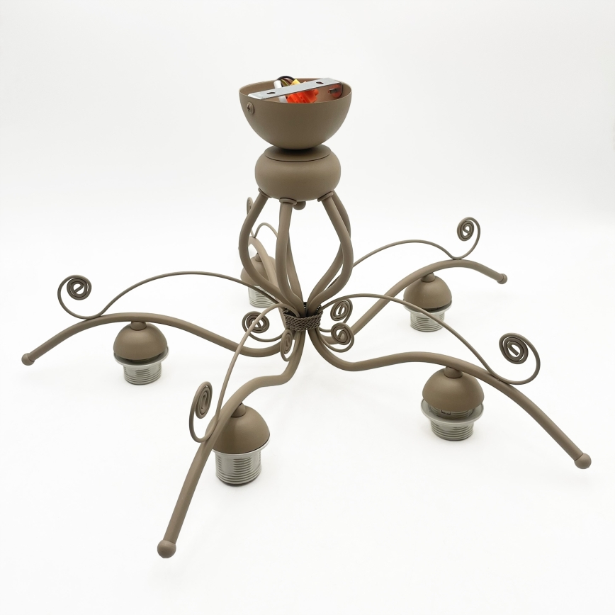 BRILAGI - Lampadario a plafone ANTICO MODERN 5xE27/60W/230V beige