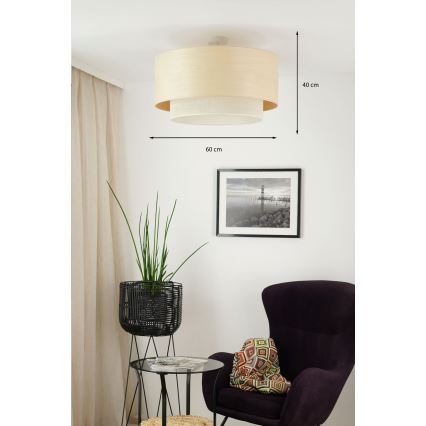 Brilagi - Lampadario a plafone ARIZONA BOHO 1xE27/15W/230V diametro 60 cm beige