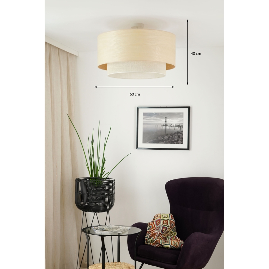 Brilagi - Lampadario a plafone ARIZONA BOHO 1xE27/15W/230V diametro 60 cm beige