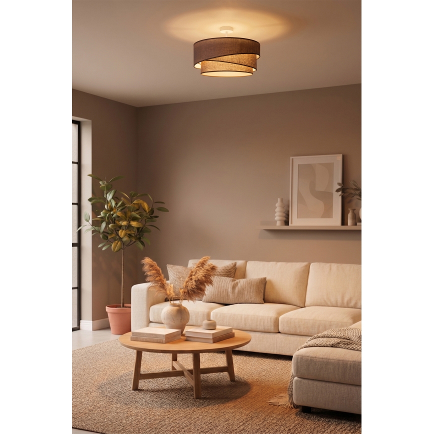 Brilagi - Lampadario a plafone ARROW 1xE27/60W/230V Ø 45 cm marrone