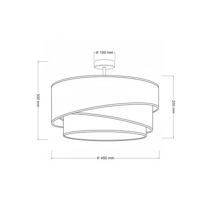 Brilagi - Lampadario a plafone ARROW 1xE27/60W/230V Ø 45 cm marrone