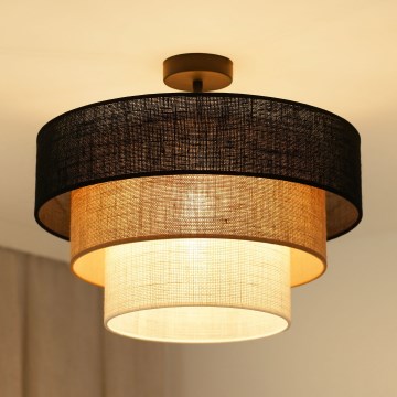 Brilagi - Lampadario a plafone ASPEN LUNETA 1xE27/15W/230V diametro 45 cm nero/beige/color crema
