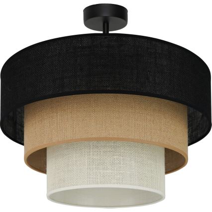 Brilagi - Lampadario a plafone ASPEN LUNETA 1xE27/15W/230V diametro 45 cm nero/beige/color crema