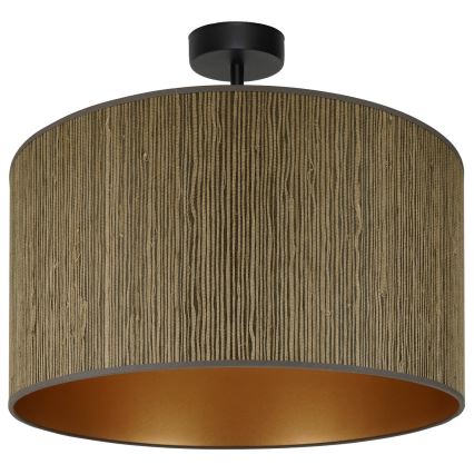 Brilagi - Lampadario a plafone BOSTON ROLLER 1xE27/15W/230V diametro 45 cm paglia marrone/oro