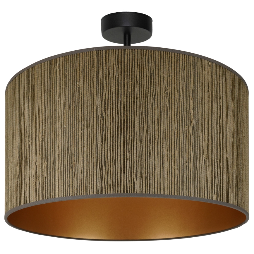Brilagi - Lampadario a plafone BOSTON ROLLER 1xE27/15W/230V diametro 45 cm paglia marrone/oro