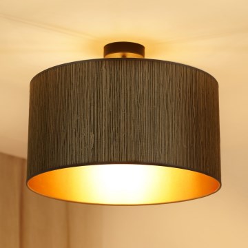 Brilagi - Lampadario a plafone BOSTON ROLLER 1xE27/15W/230V diametro 45 cm paglia marrone/oro