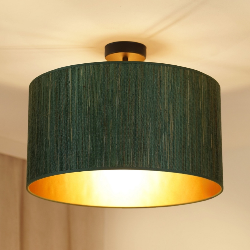 Brilagi - Lampadario a plafone BOSTON ROLLER 1xE27/15W/230V diametro 45 cm paglia verde/oro