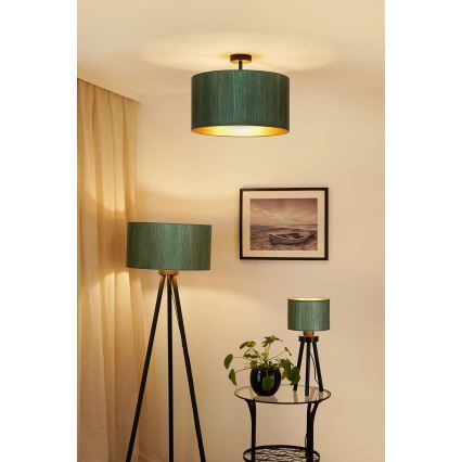 Brilagi - Lampadario a plafone BOSTON ROLLER 1xE27/15W/230V diametro 45 cm paglia verde/oro