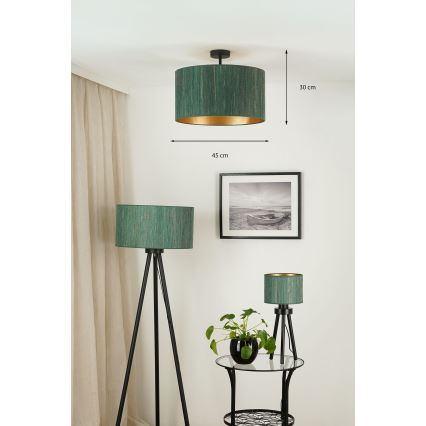 Brilagi - Lampadario a plafone BOSTON ROLLER 1xE27/15W/230V diametro 45 cm paglia verde/oro
