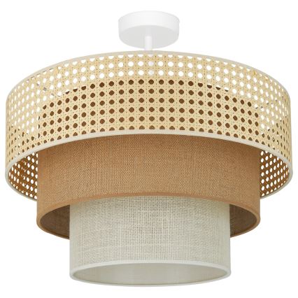 Brilagi - Lampadario a plafone CEDAR LUNETA 1xE27/15W/230V diametro 45 cm beige/marrone/color crema