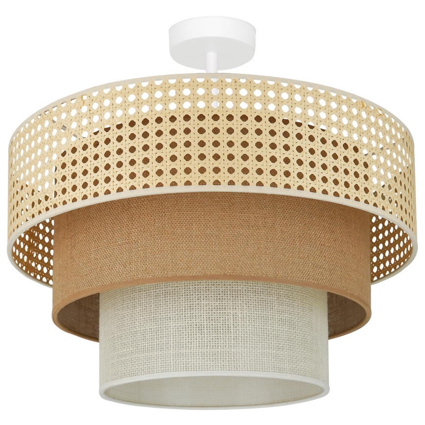 Brilagi - Lampadario a plafone CEDAR LUNETA 1xE27/15W/230V diametro 45 cm beige/marrone/color crema