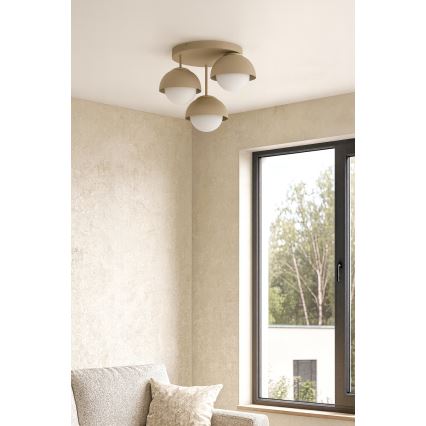 Brilagi - Lampadario a plafone COSMO 3xE27/60W/230V beige/oro