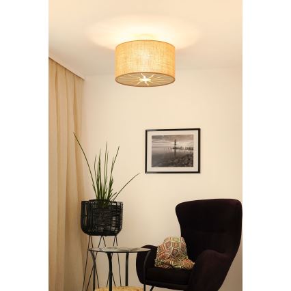 Brilagi - Lampadario a plafone COUNTRY ROLLER 1xE27/15W/230V diametro 45 cm beige