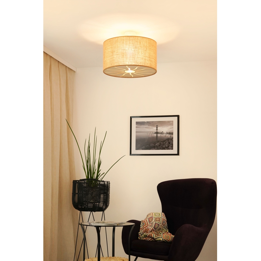Brilagi - Lampadario a plafone COUNTRY ROLLER 1xE27/15W/230V diametro 45 cm beige