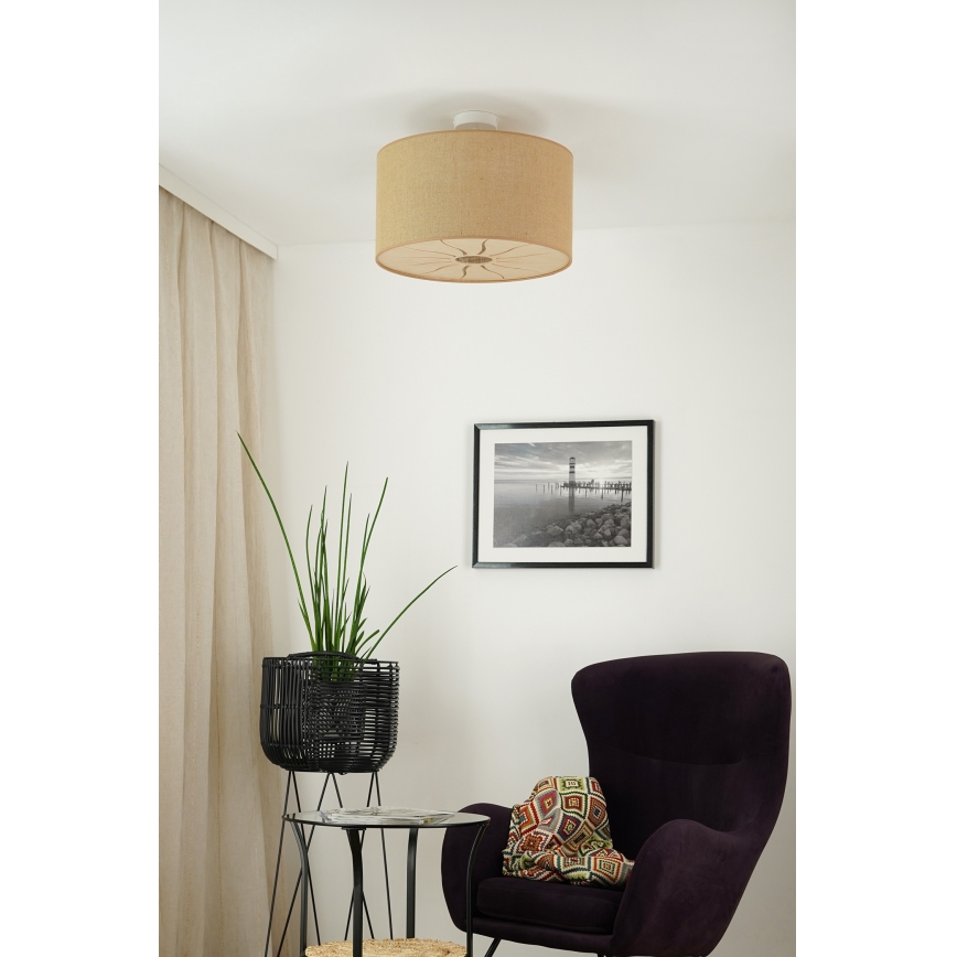 Brilagi - Lampadario a plafone COUNTRY ROLLER 1xE27/15W/230V diametro 45 cm beige
