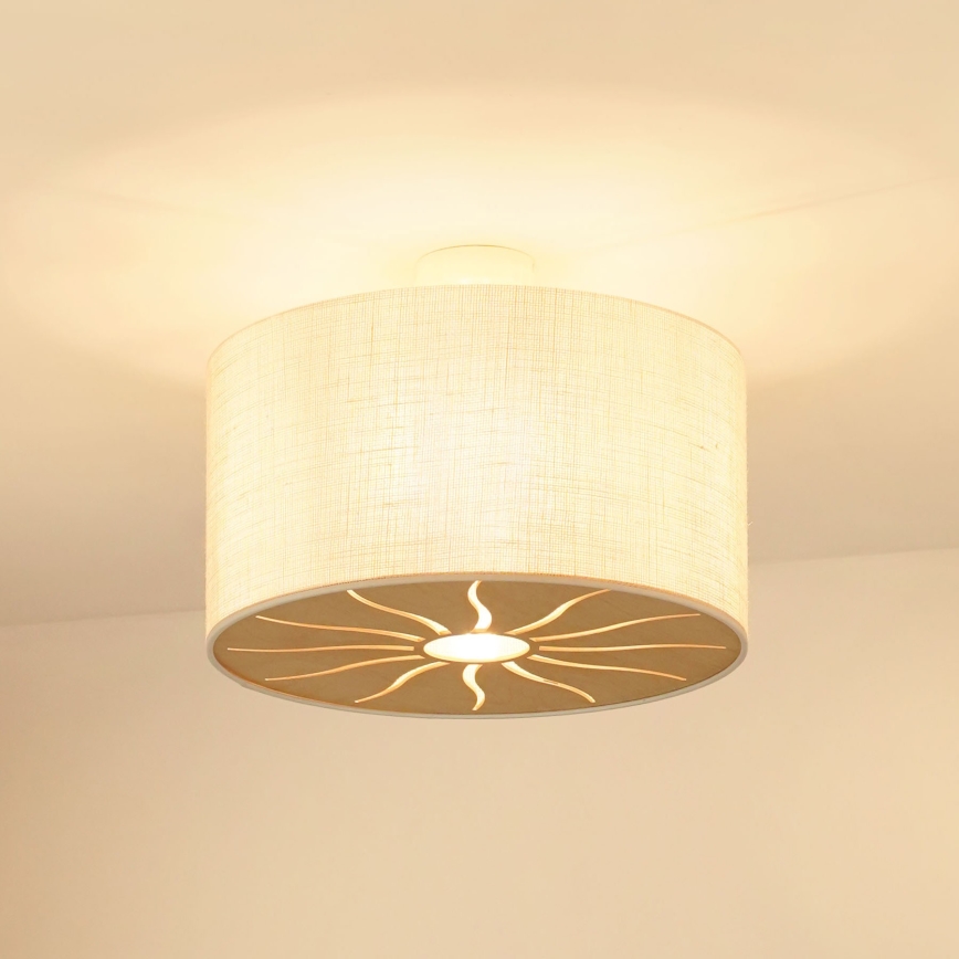 Brilagi - Lampadario a plafone COUNTRY ROLLER 1xE27/15W/230V diametro 45 cm color crema