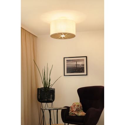 Brilagi - Lampadario a plafone COUNTRY ROLLER 1xE27/15W/230V diametro 45 cm color crema